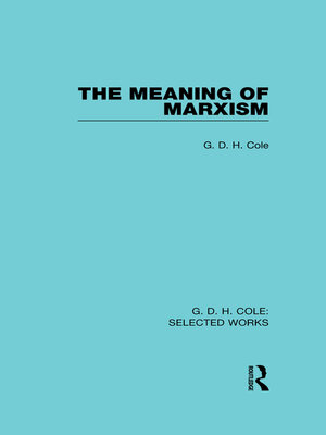 cover image of The Meaning of Marxism